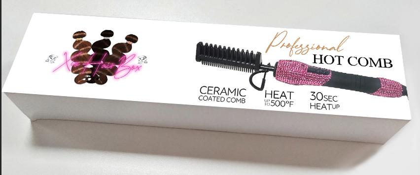 Bling Hot Comb - Professional Ceramic Hair Straightening Tool
